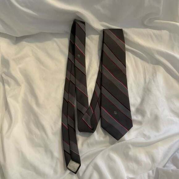 Like New Vintage Christian Dior Striped Silk Tie - Picture 2 of 3